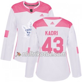 Toronto Maple Leafs Trikot Nazem Kadri 43 Adidas 2017-2018 Weiß Pink Fashion Authentic - Dame